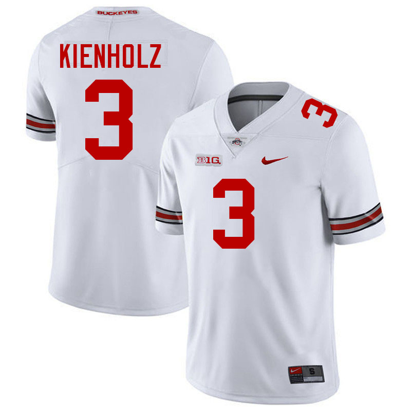 #3 Lincoln Kienholz Ohio State Buckeyes Jersey College Football Uniforms-White